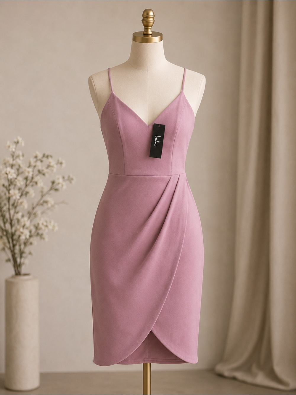 Lulus Forever Your Girl Mauve Cocktail Dress NWT Medium